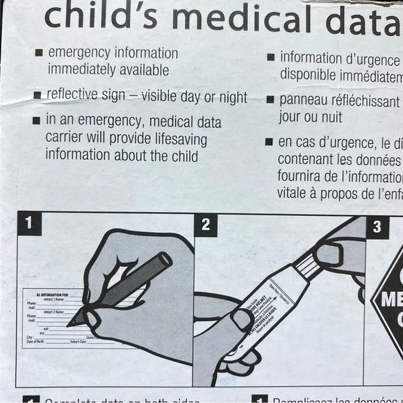 KidCo Child's Medical Data Carrier for your Car in case of accident/emergency - Picture 5 of 13